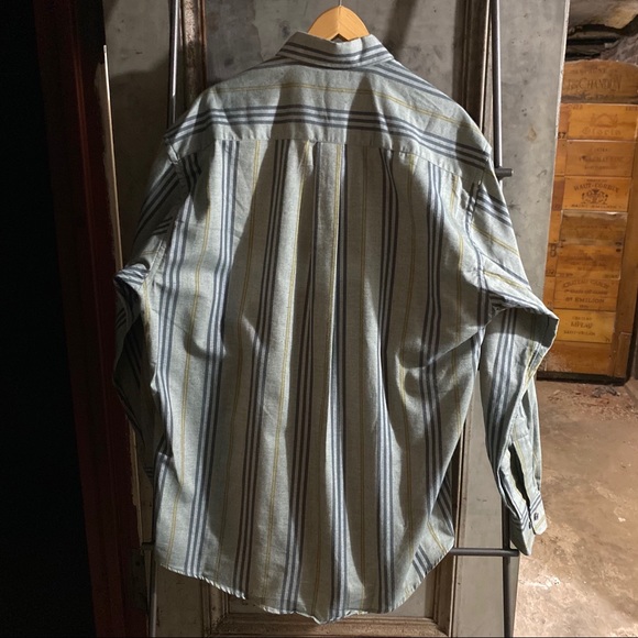 Burberry Striped Green Cotton Button Down Shirt - Picture 5 of 10